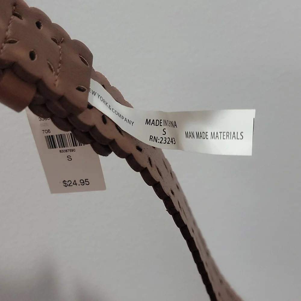 NY&Co Brown Stencil Cut-Out Belt
